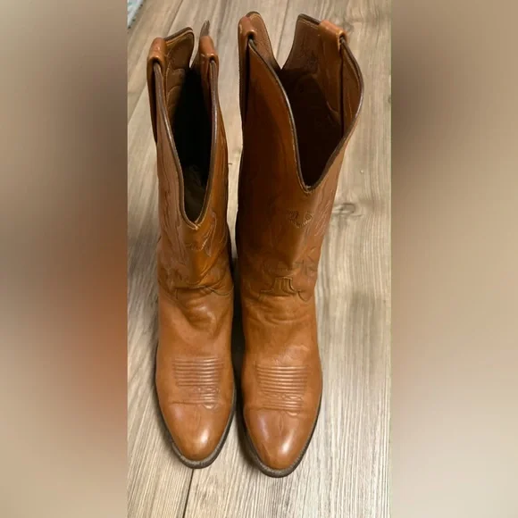 Lucchese Men's Brown Leather Cowboy Boots